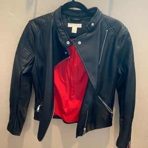 Black Faux Leather H&M Jacket